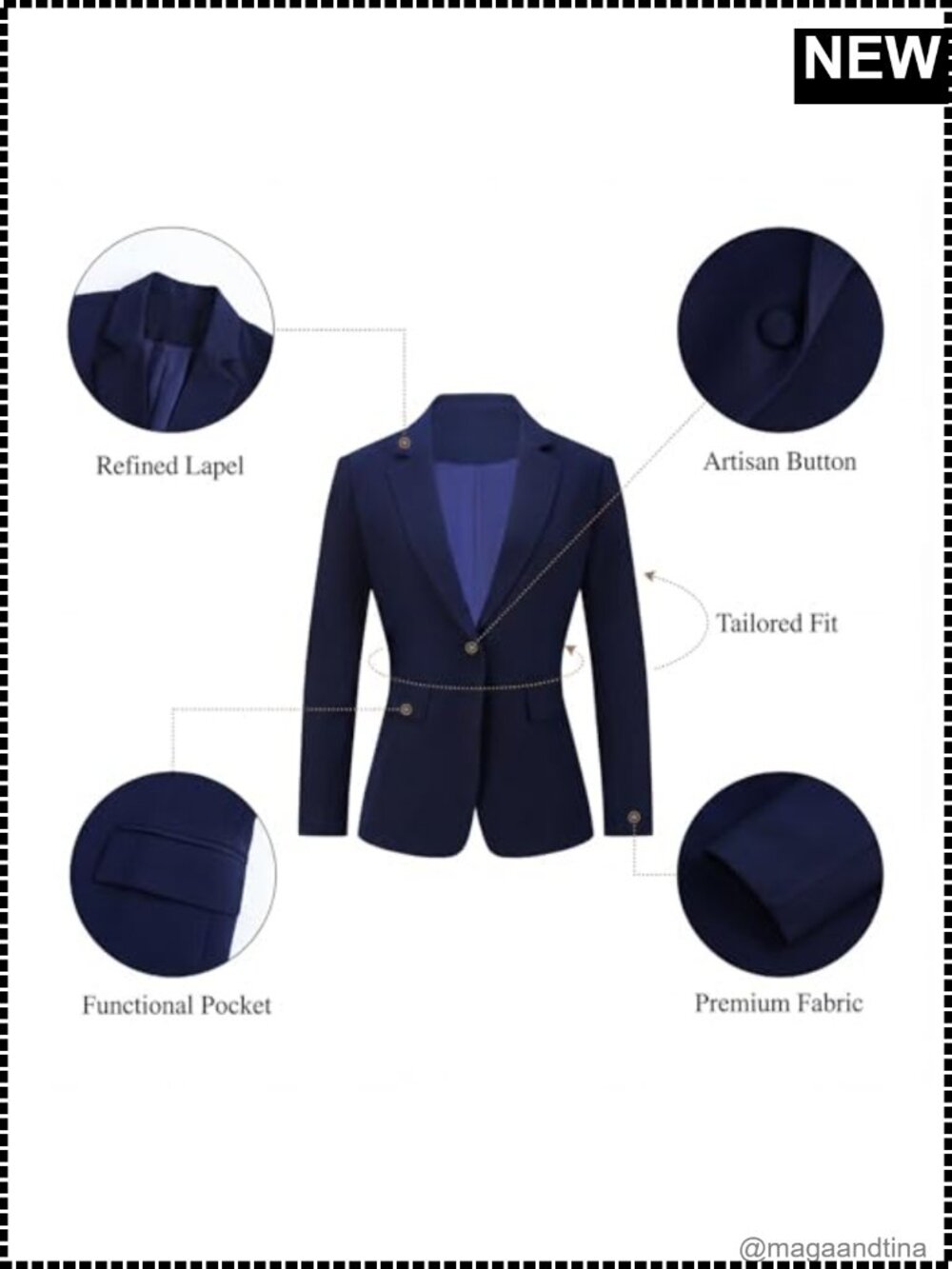 Women's Two Piece Pantsuit Wrinkle-Free Polyester Spandex Blazer Set Business